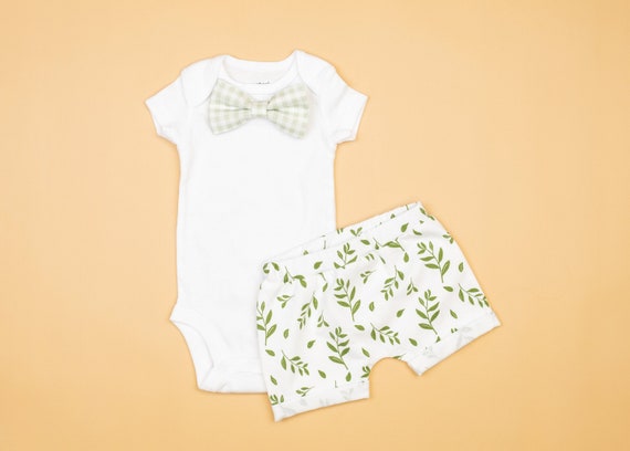 sage green baby boy outfit