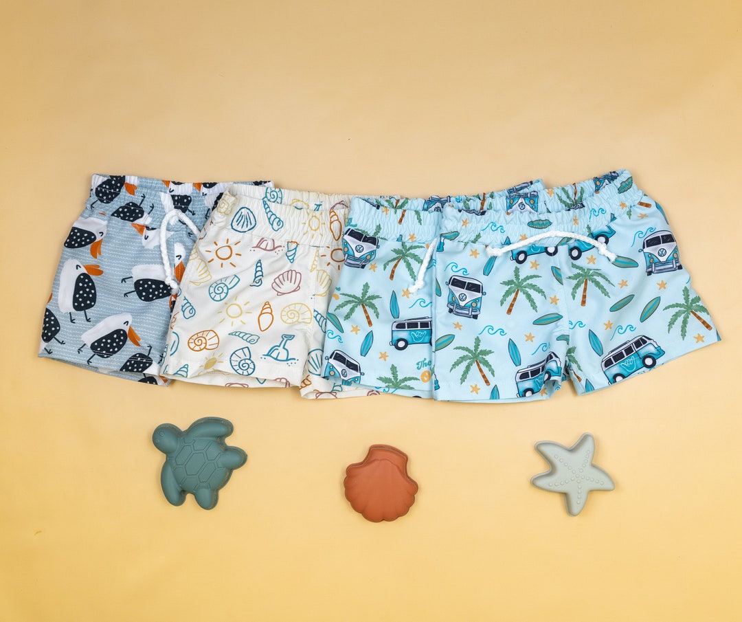 Baby Boy Board Shorts. Toddler Boy Shorts for Summer. Cute Summer