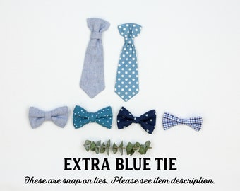 Blue Snap-On Tie, Newborn to Toddler