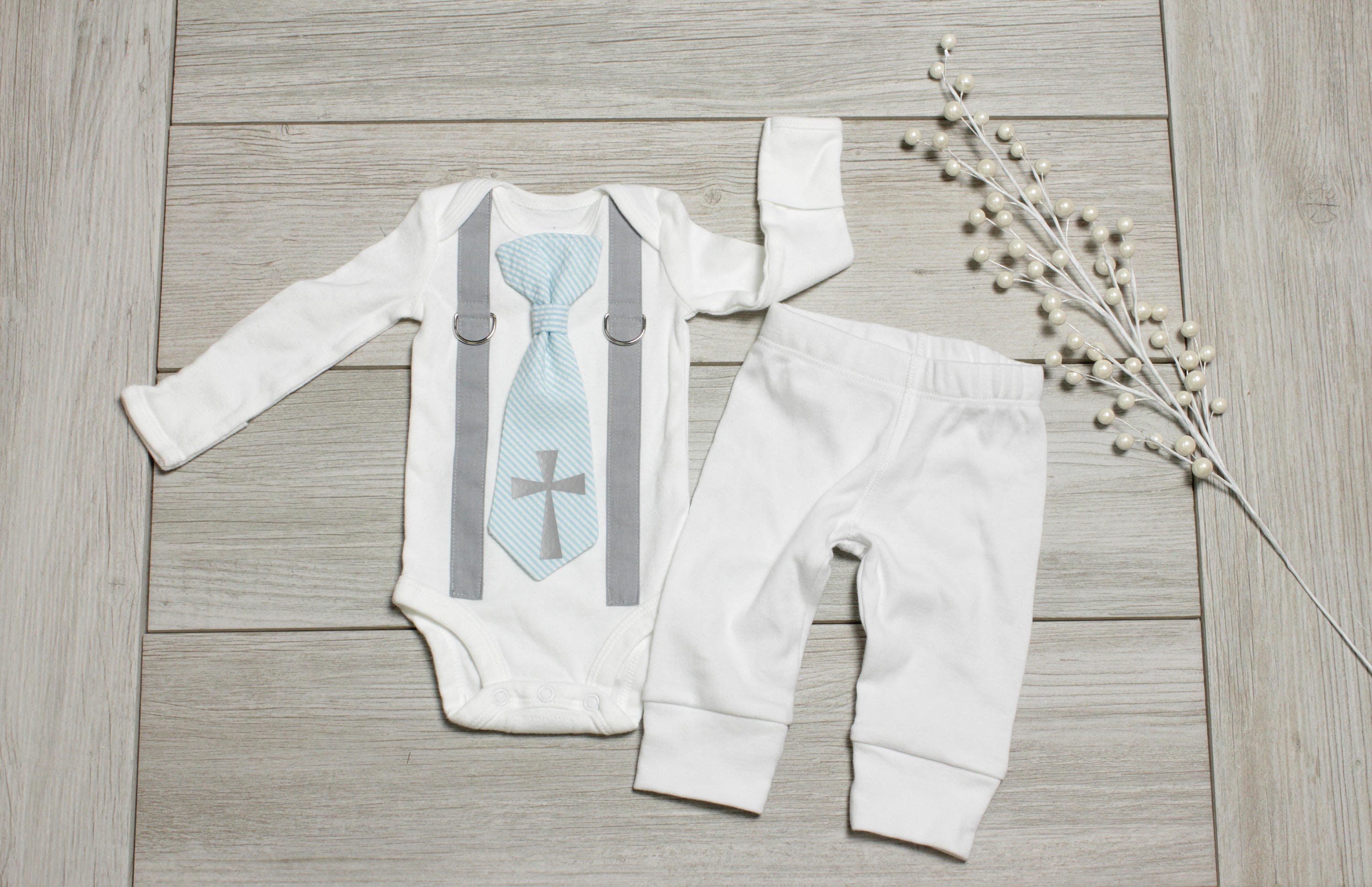 Baby Boy Baptism Set with Pants infant boy baptism outfit Etsy