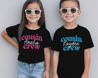 Personalized Cousin Crew Shirts. Custom Matching Cousins Tees. Cousin Trip. Baby Toddler Kid Shirts.