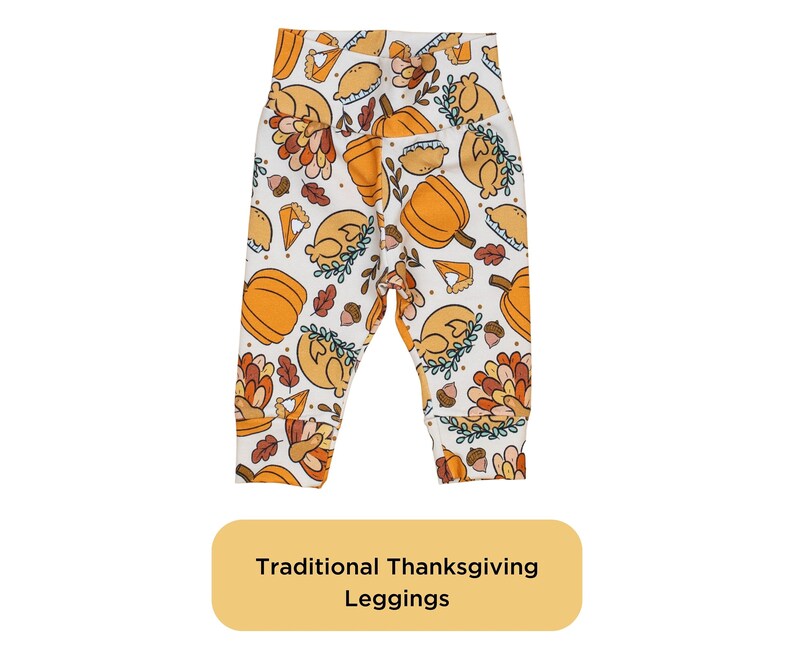 Baby Thanksgiving Pants. Leggings & Joggers. Fall Baby Boy pants, baby girl leggings, gender neutral. turkey, dinosaur, pumpkin pie Traditional leggings