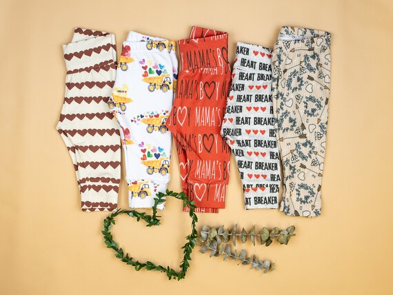 unisex baby toddler pants baby boy valentine baby valentines outfit baby leggings toddler leggings baby pants baby gift