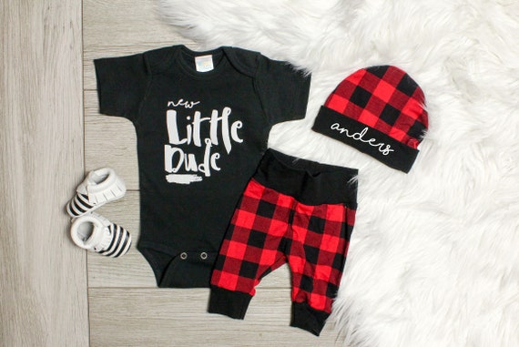 newborn plaid outfit