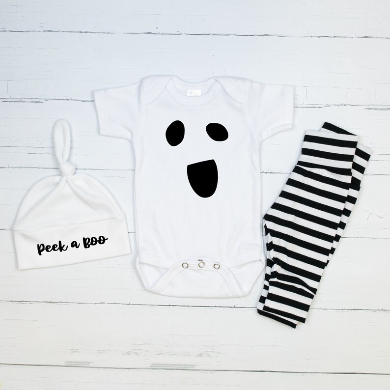 Baby Boy Ghost Costume. Newborn Boy Halloween Costume. Peek a Etsy