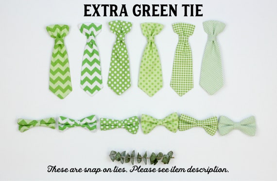 Extra GREEN baby tie. Cuddle Sleep Dream snap on tie, not a standalone bowtie or necktie. Newborn, baby, infant, toddler boys. Bow Tie Il_570xn