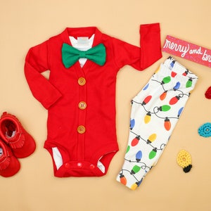 Newborn Boy Name. 1st First Christmas Moose Personalized Buffalo Plaid Cardigan and Jeans Baby Boy Christmas Outfit Baby Lumberjack
