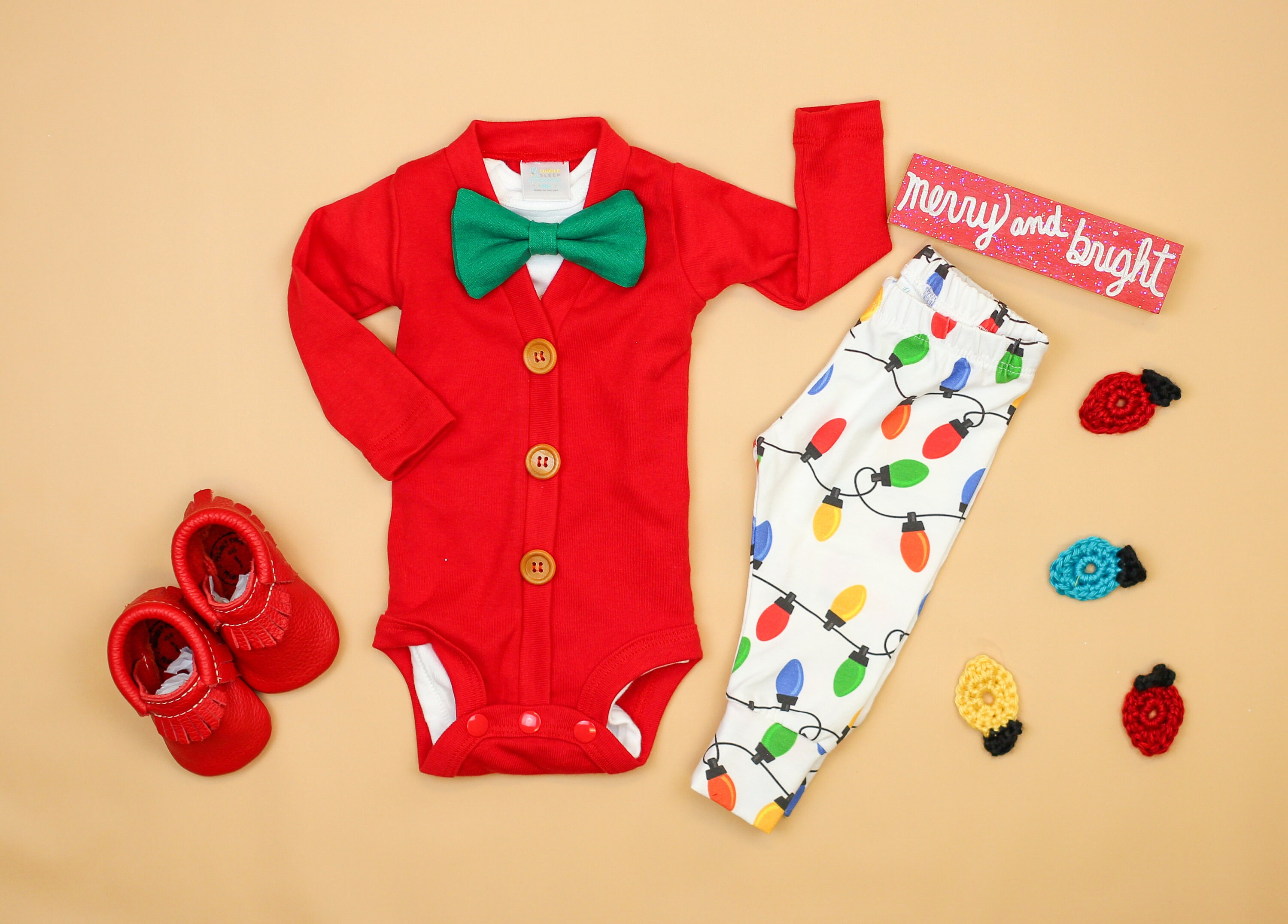 ONLY NEWBORN Left Baby Boy Christmas Outfit. Red Cardigan With - Etsy