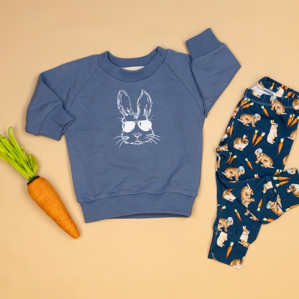 Baby Boy Easter Outfit. Toddler Boy Easter Shirt & Jogger Set. Baby Boy Easter Set.  2t 3t 4t.  Bunny Shirt with Sunglasses. Spring Baby