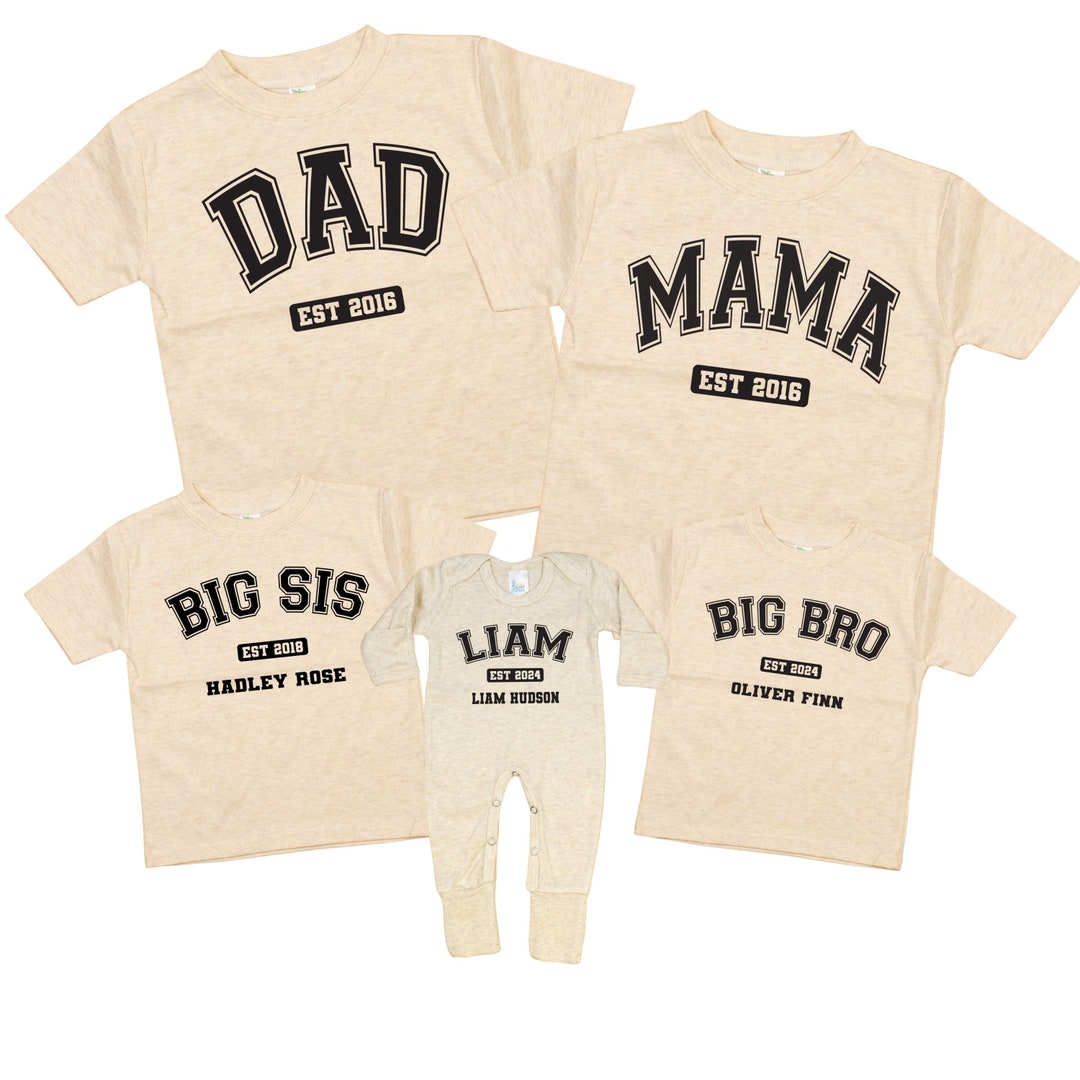 Family Matching Shirts, Mom and Dad Shirts, Family Established Shirts ...