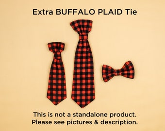 Extra BUFFALO PLAID baby tie. Cuddle Sleep Dream snap on tie, not a standalone bow tie or necktie. Newborn, baby, infant, toddler boys.