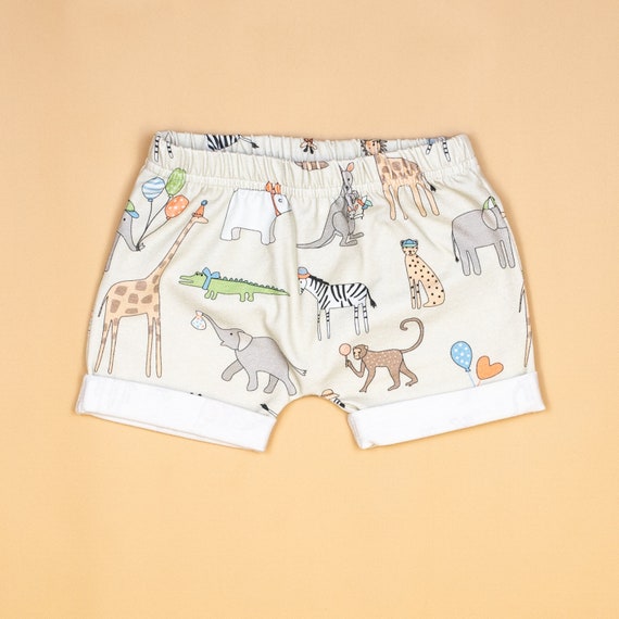 Baby Boy Shorts, Toddler Boy Shorts, Summer Clothes, Shorties for boys, Newborn, Infant, Zoo Day. Animals. Il_570xn