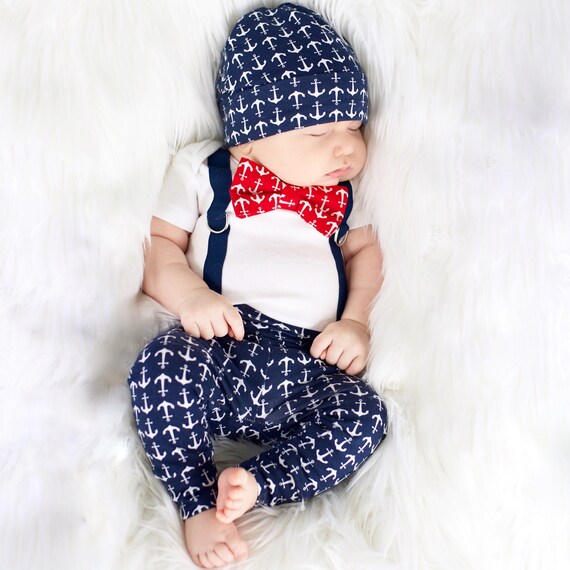 Anchor Newborn Boy Coming Home Outfit Nautical Going Home Outfit