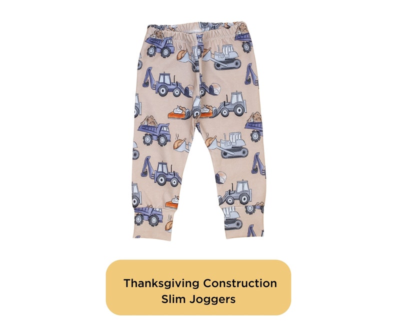 Baby Thanksgiving Pants. Leggings & Joggers. Fall Baby Boy pants, baby girl leggings, gender neutral. turkey, dinosaur, pumpkin pie Construction joggers