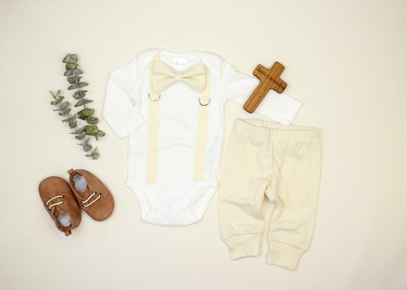 linen baptism outfit