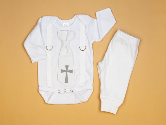 newborn boy white outfit