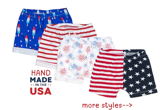 4th of July Shorts. Baby Boy or Baby Girl. Popsicle Stripes Red White Blue Summer. Baby Shorts. Patriotic. Stars Bamboo Shorts Trucks Etsy Canada
