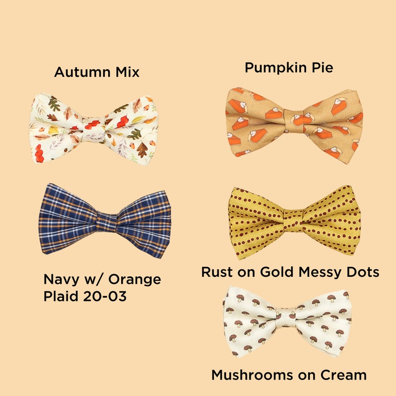 ADD ON. Extra Thanksgiving/Fall Tie or Bowtie for the Oh Snap outfits. image 4