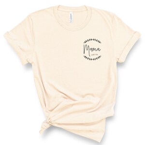 Mama Forever Tshirt. Mom Shirt. Does NOT include baby bodysuit Women's Shirts. Shirts Natural Cream. Mom Baby Son Matching image 5