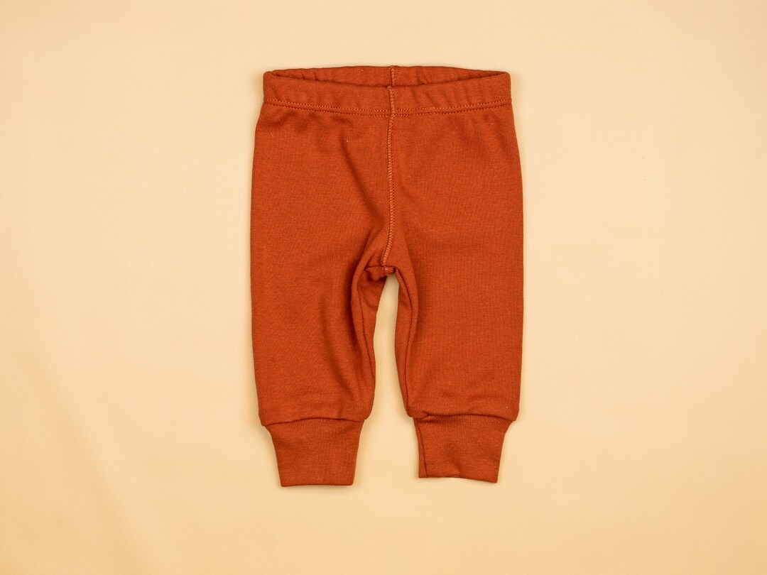 Burnt Orange Baby Pants. Newborn Basics. Handmade Simple - Etsy