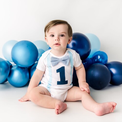 Boys First Birthday Outfit Baby Boy Clothes Gray Turquoise Etsy