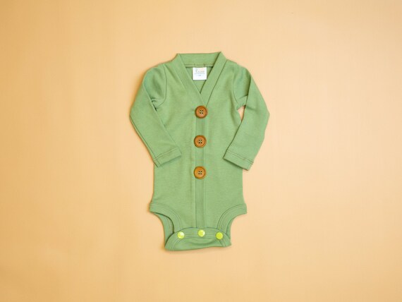 baby boy green cardigan