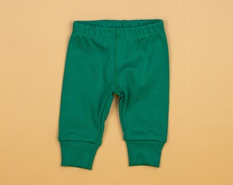 Kelly Green Baby Pants. Newborn Basics. Handmade Simple Classic. Infant. Baby Boy Pants. Baby Clothes. Baby Girl. NB 3m 6m 9m 12m 18m