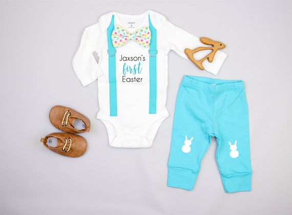 baby boy easter outfit with suspenders