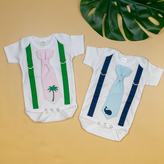Summer Baby Boy Clothes. Newborn Preppy Nautical Baby Tie Suspender Outfit. Whale Tie. Coming Home Outfit 1st Birthday Pictures Etsy