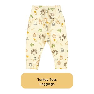 Baby Thanksgiving Pants. Leggings & Joggers. Fall Baby Boy pants, baby girl leggings, gender neutral. turkey, dinosaur, pumpkin pie Turkey Toss Leggings