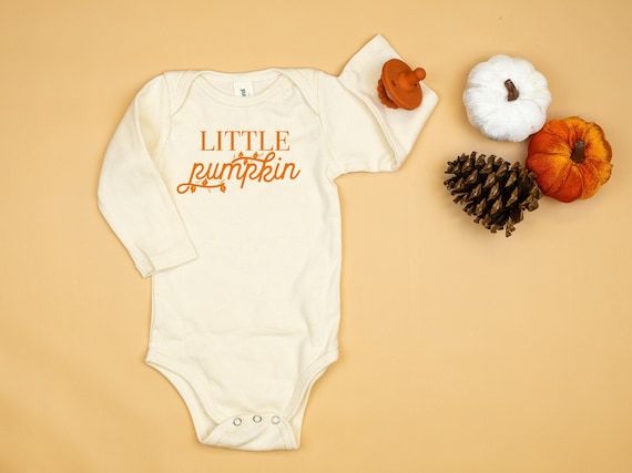 Little Pumpkin Bodysuit. Baby Pumpkin Patch Shirt. Baby Thanksgiving Shirt. Matches Coordinated Mom Tee. Simple Unisex Cute Pumpkin. Il_570xn