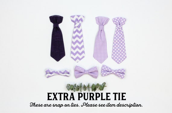 Extra PURPLE baby tie. Cuddle Sleep Dream snap on tie, not a standalone bowtie or necktie. Newborn, baby, infant, toddler. Bow Tie Il_570xn