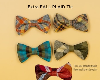 Extra FALL PLAID baby tie. Cuddle Sleep Dream snap on tie, not a standalone bowtie. Newborn, baby, infant, toddler boys. Bow Tie