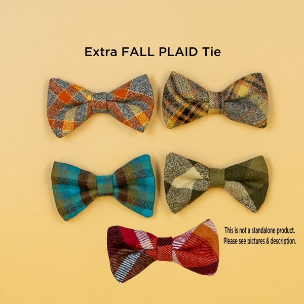 Fall Plaid Baby Snap-On Tie, Interchangeable Neckwear
