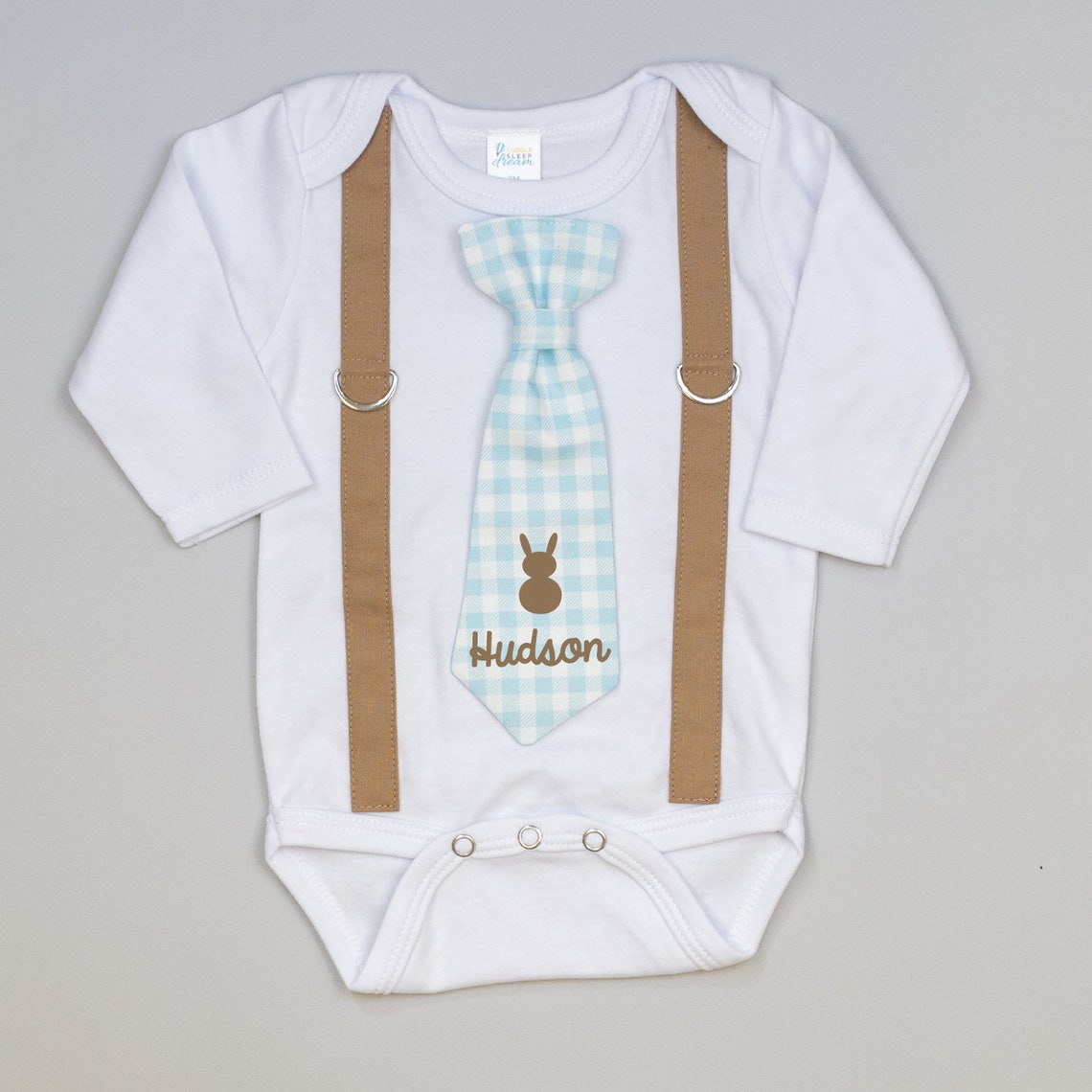 Personalized Baby Boy Easter Outfit. Bunny Tie With Name. Etsy