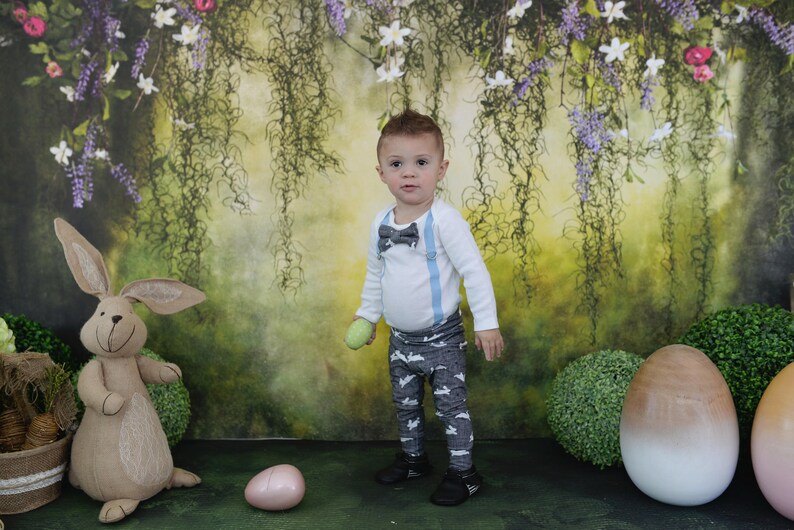 Toddler Boy Easter Outfit. Easter Bow tie and suspenders Etsy