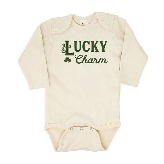 Lucky Charm, Baby Boy St. Patrick's Day Outfit Funny. Olive. Baby Boy 1st Saint Patty's Day. Il_570xn