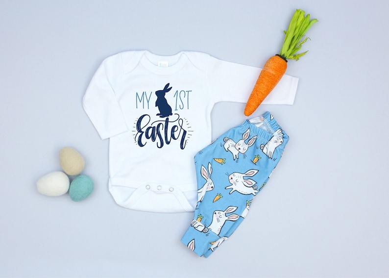 Baby Boys First Easter Outfit My 1st Easter Bodysuit Easter Etsy UK