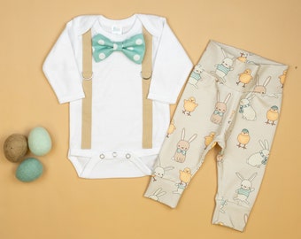 Vêtements Vêtements enfant unisexe Vêtements unisexe pour bébés Pantalons cadeau de douche de chéri Tenue de bébé de lapin de Pâques chaussures de pantalon de chapeau de lapin de crochet ensemble de bébé 