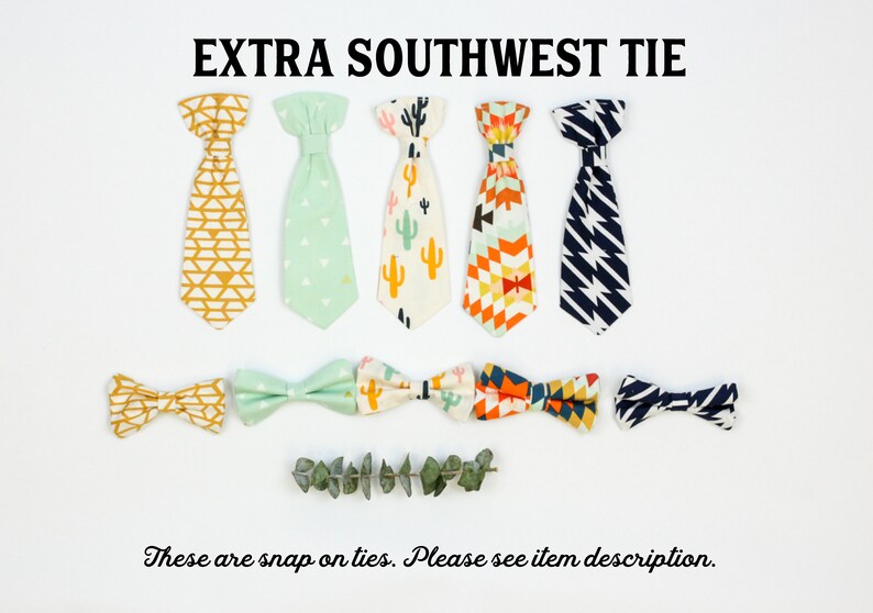 infant Cuddle Sleep Dream snap on tie Extra SOUTHWEST baby tie Bow Tie baby Newborn toddler not a standalone bowtie or necktie