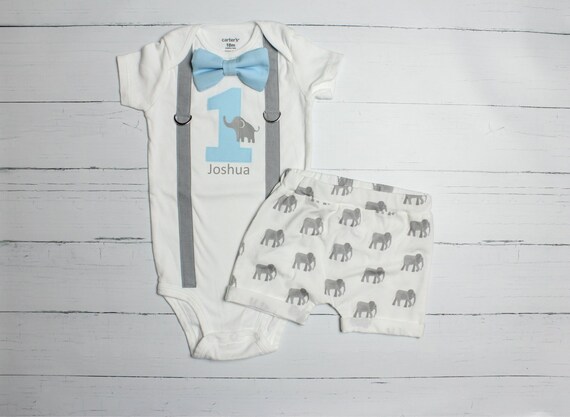 elephant first birthday outfit