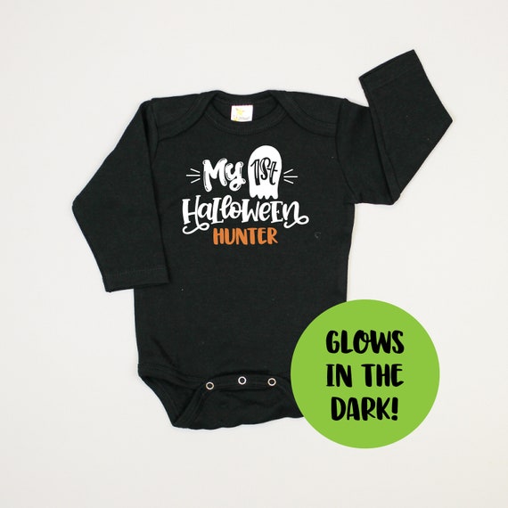 My First Halloween Bodysuit, Personalized, Name, Black Long Sleeved Bodysuit, Newborn Baby Boy or Baby Girl, Short Sleeve, 6 month, 12 month Il_570xn