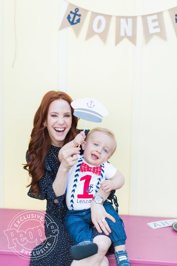 Personalized Anchor Birthday Shirt. 1st Birthday Nautical Theme. Navy Blue  and Red. Nautical Birthday Outfit. Boys Anchor Birthday Party. 