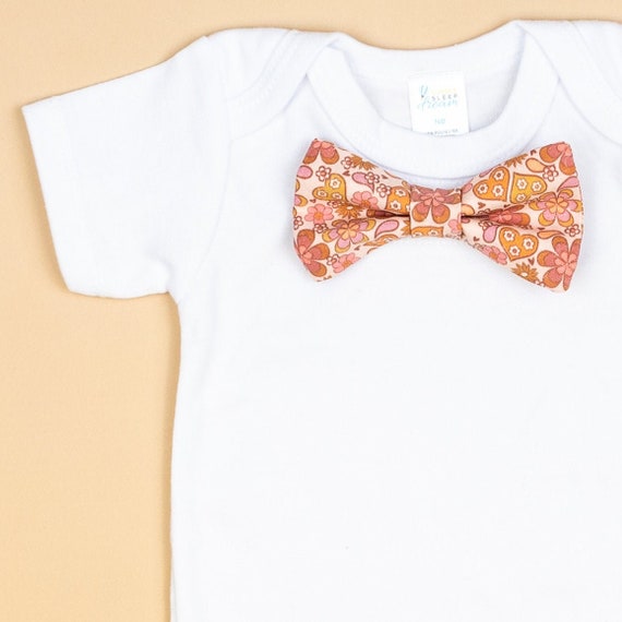 GROOVY LOVE Bow tie Bodysuit. Baby Ties. Baby Bowties. Baby Boy Dress Clothes. Wedding Outfit. Picture Outfit. Ring Bearer. Il_570xn