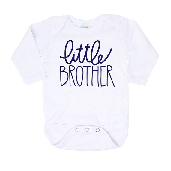 Little Brother Bodysuit, SCRIPT, NAVY writing Il_570xn