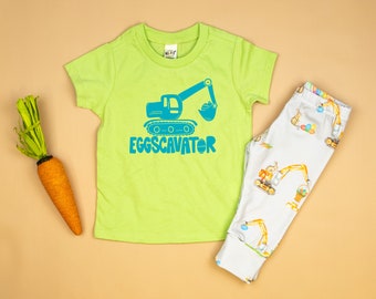 Boys Easter Outfit. Easter Truck Graphic Tee & Jogger Pants. Toddler Boy Excavator Eggscavator Construction Shirt. 2t 3t 4t. Baby boy