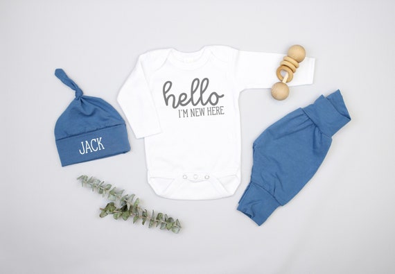 personalized newborn boy coming home outfit