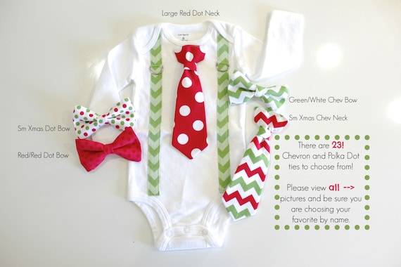 Newborn Christmas Picture Outfit. Baby Boy First Christmas Tie Suspender Bodysuit. Newborn Christmas Clothes. Toddler Boy Christmas Outfit. Il_570xn