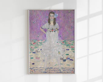 Gustav Klimt Mäda Primavesi Art Print, Floral Wall Decor (Digital Download)