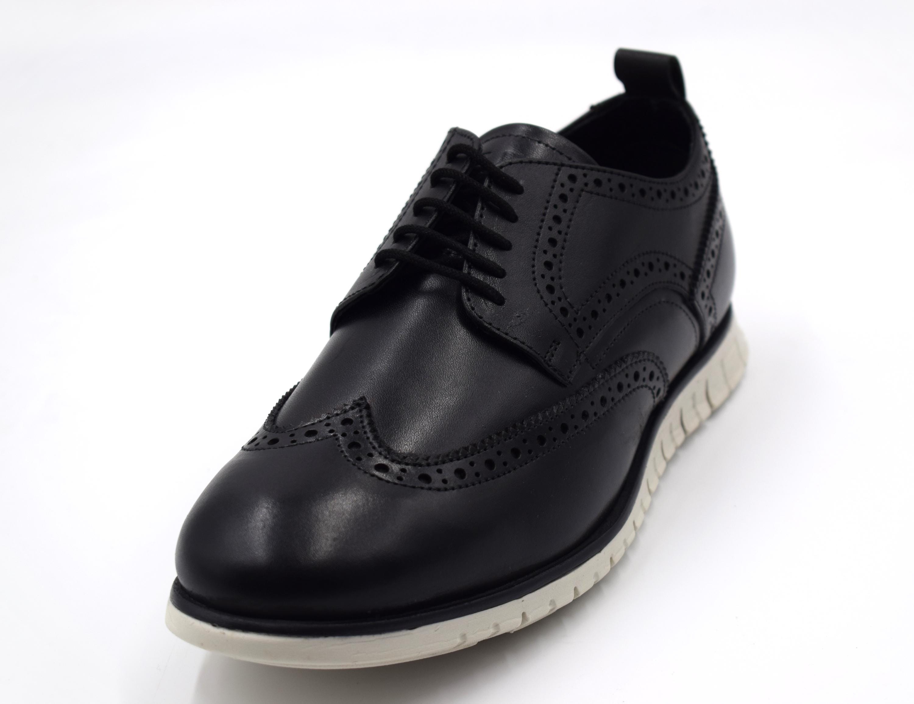 Brando, NEKTA /ke\'nekt/ Men\'s Casual Dress Shoes/ Oxford and Wingtips Blk/Wht Brando, NEKTA /ke main image 4